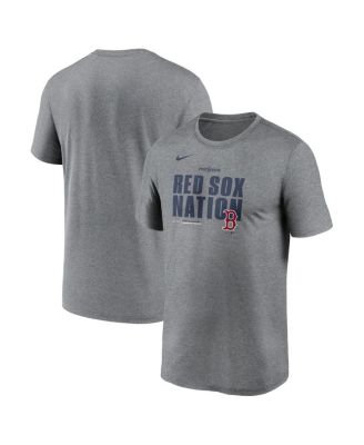 Nike - Men's Heather Charcoal Boston Red Sox 2025 MLB Postseason Legend Dri-FIT T-Shirt