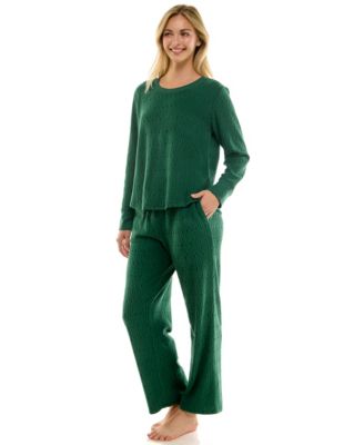 Roudelain - Women's Long Sleeve Cable Knit Crew Neck and Pant Set