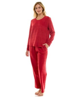 Women's 2-Piece Long-Sleeve Crewneck Top and Pants Set