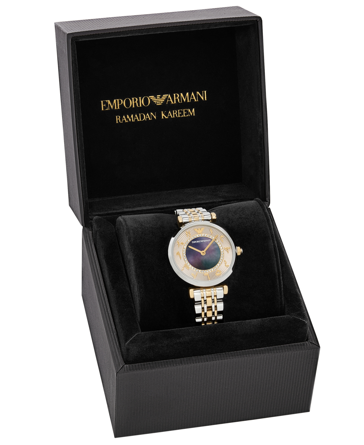 Emporio Armani Steel Strap Watches In Gold