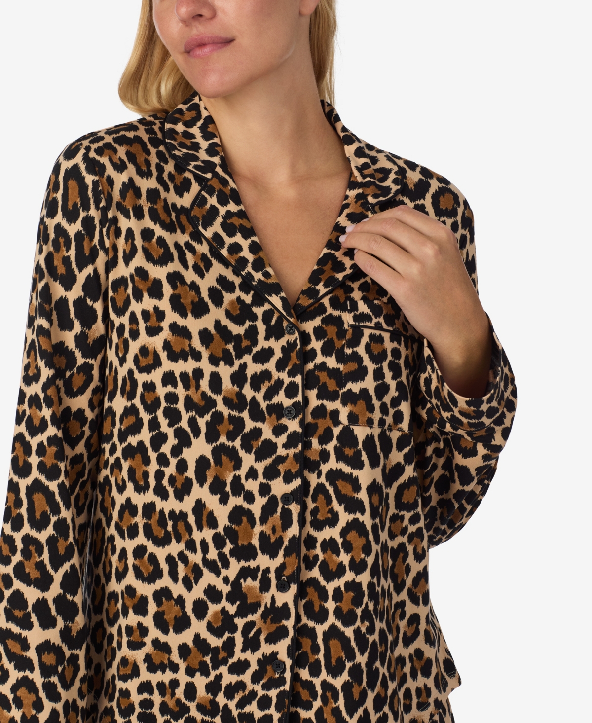 Kate Spade Women's 2-piece Sleepwear Long-sleeve Top And Pajama Pants Set In Brown