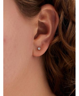 Gold Stud Earrings - Invisible Set Studs