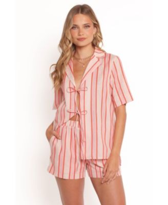 Women's Aaliyah Shorts - Pink Stripe