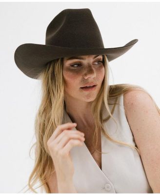 Lane Brick Top Western Hat - Unique Hand-Shaped Crown Design