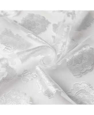 Moroccan Accents by 1 Piece Rod Pocket Clipped Elegant Sheer Curtain Panel - Beige