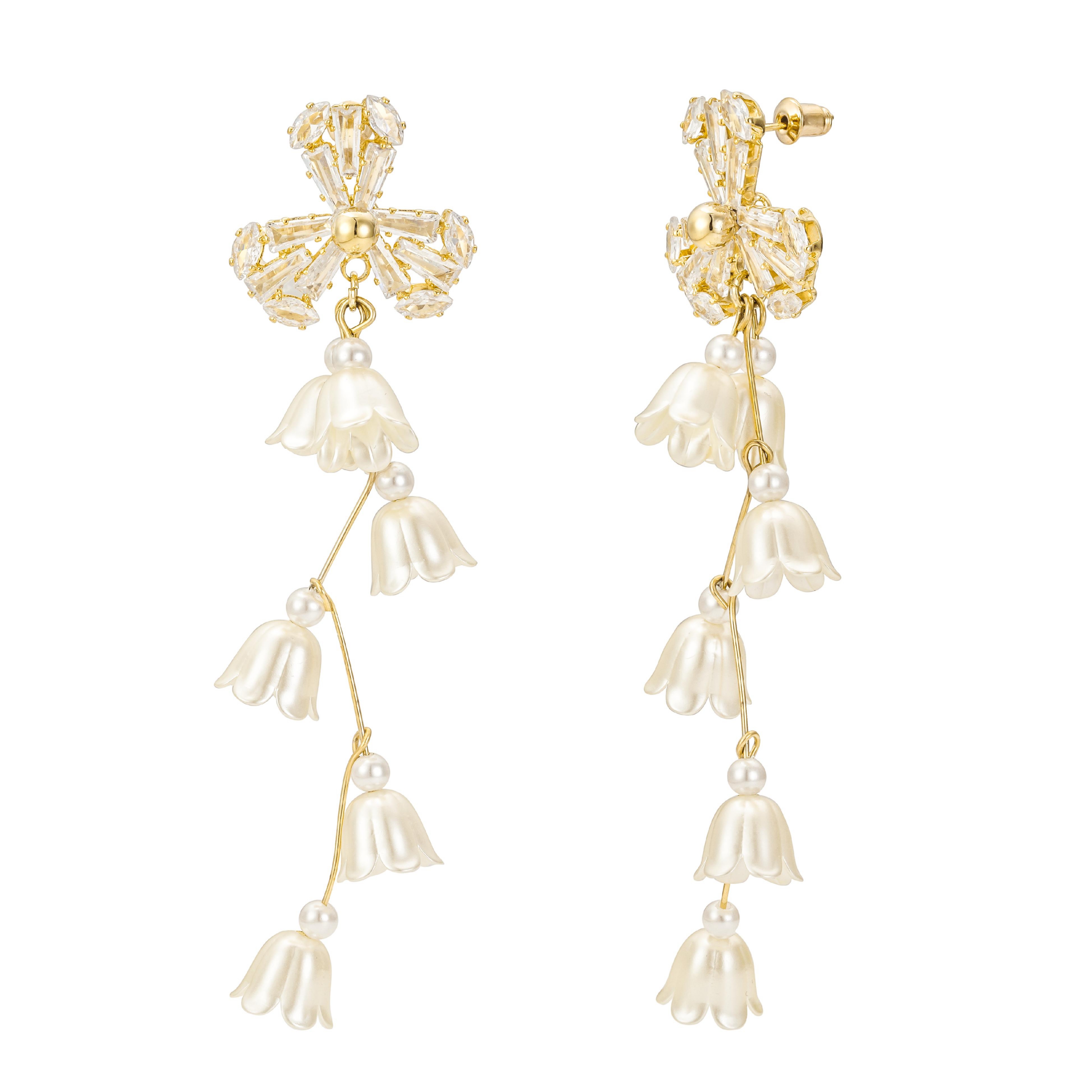 Untamed Petals Soiree Crystal Drop Earrings