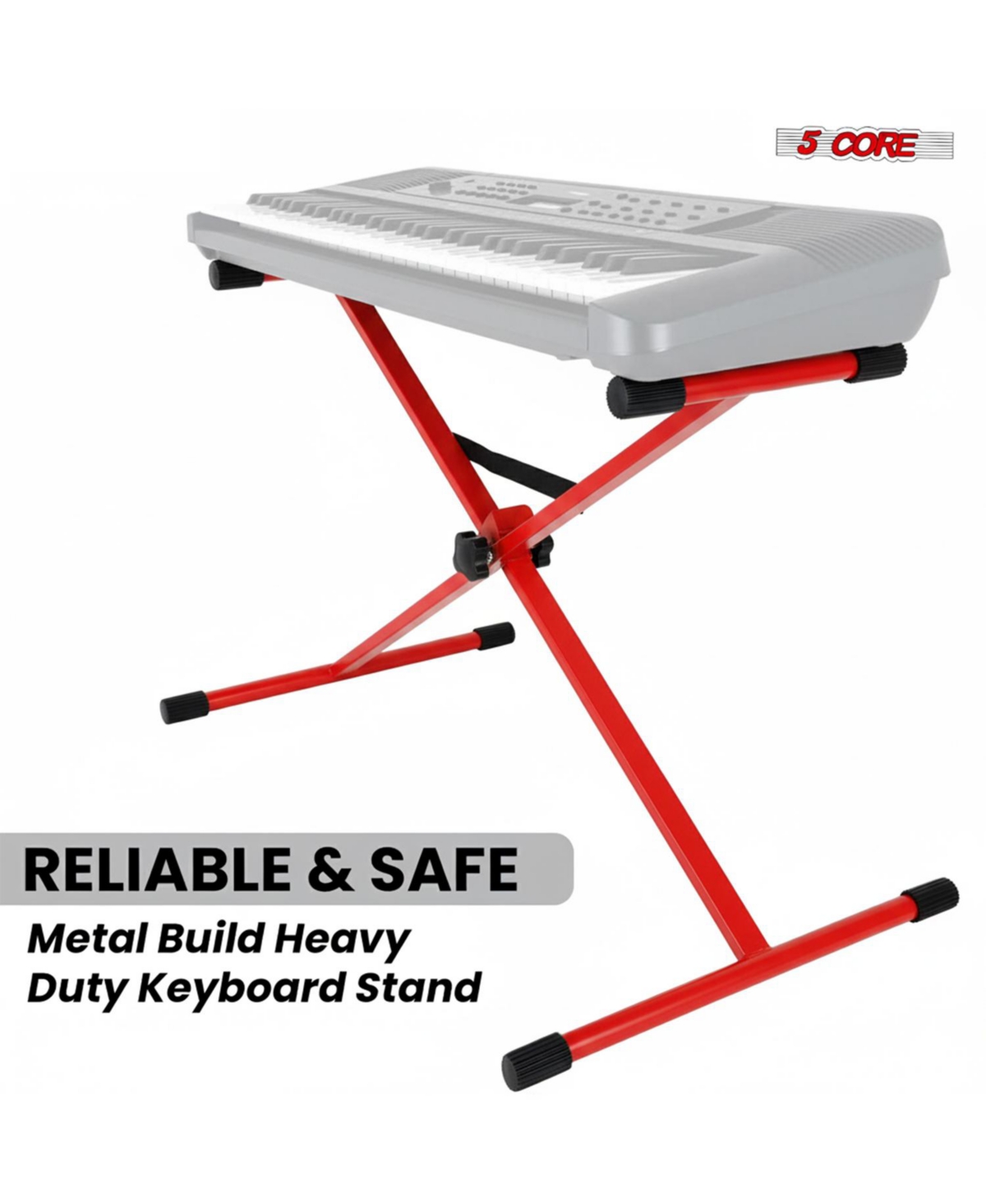 5 Core Keyboard Stand X Shape Height Adjustable Foldable Portable Key Board Dj Controller Stands