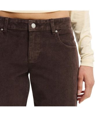 Women's Low Rise Straight Cord Pant