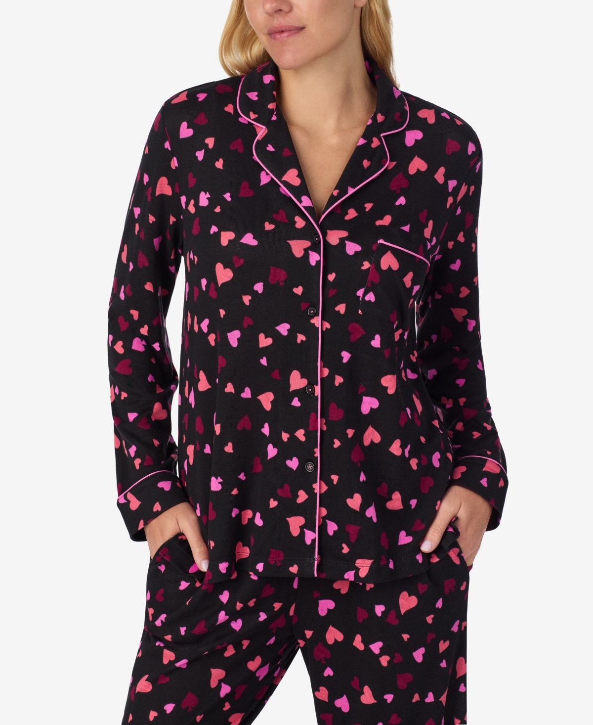 Kate Spade New York Women's 2-Piece Sleepwear Long-Sleeve Top and Pajama Pants Set
