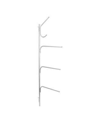 Hinge-It Clutterbuster Steel Valet Family Towel Bar, Silver