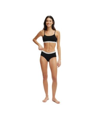 Women's Branded Cotton Scoop Bralette