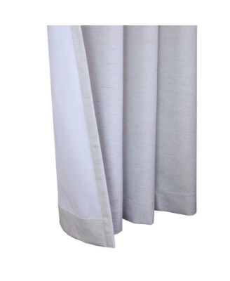 Ventura Blackout Grommet Curtain Panel Pair Frame Your Windows with Subtle Slub Textured Motif Each 78" x 84" White