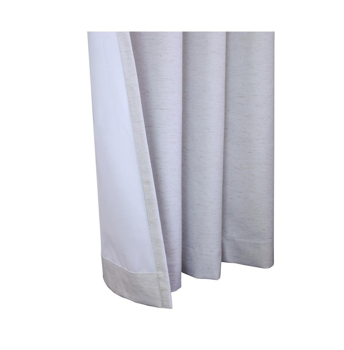 Thermaplus Ventura Blackout Grommet Curtain Panel Pair Frame Your Windows with Subtle Slub Textured Motif Each 78" x 84" White