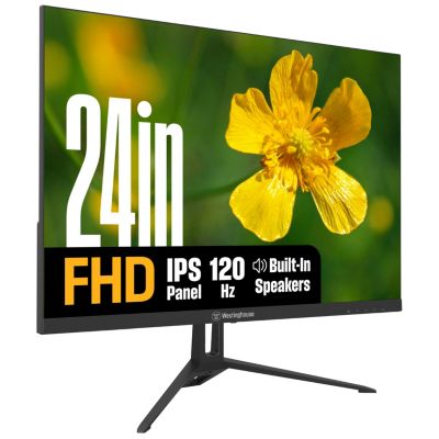 24" Full HD IPS Monitor, 100Hz, 1ms Response, HDR, Adaptive Sync, Built-in Speakers, HDMI & VGA, Gaming & Office (2025)