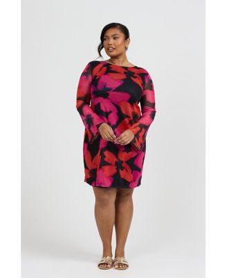 Women's Bold Floral Print Mini Dress