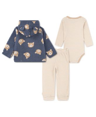 Baby Boys' Bear Hugs Jacket, Bodysuit and Pants, 3-Piece Set