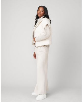 Women's Quilted Dolman Short Sleeve Zip Up Jacket