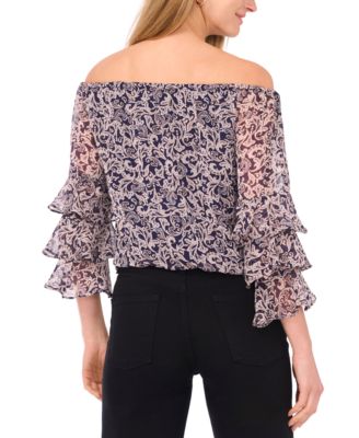 Petite Off-The-Shoulder Ruffle Top