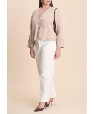 Women's Wide Sleeve Cardigan With Pockets