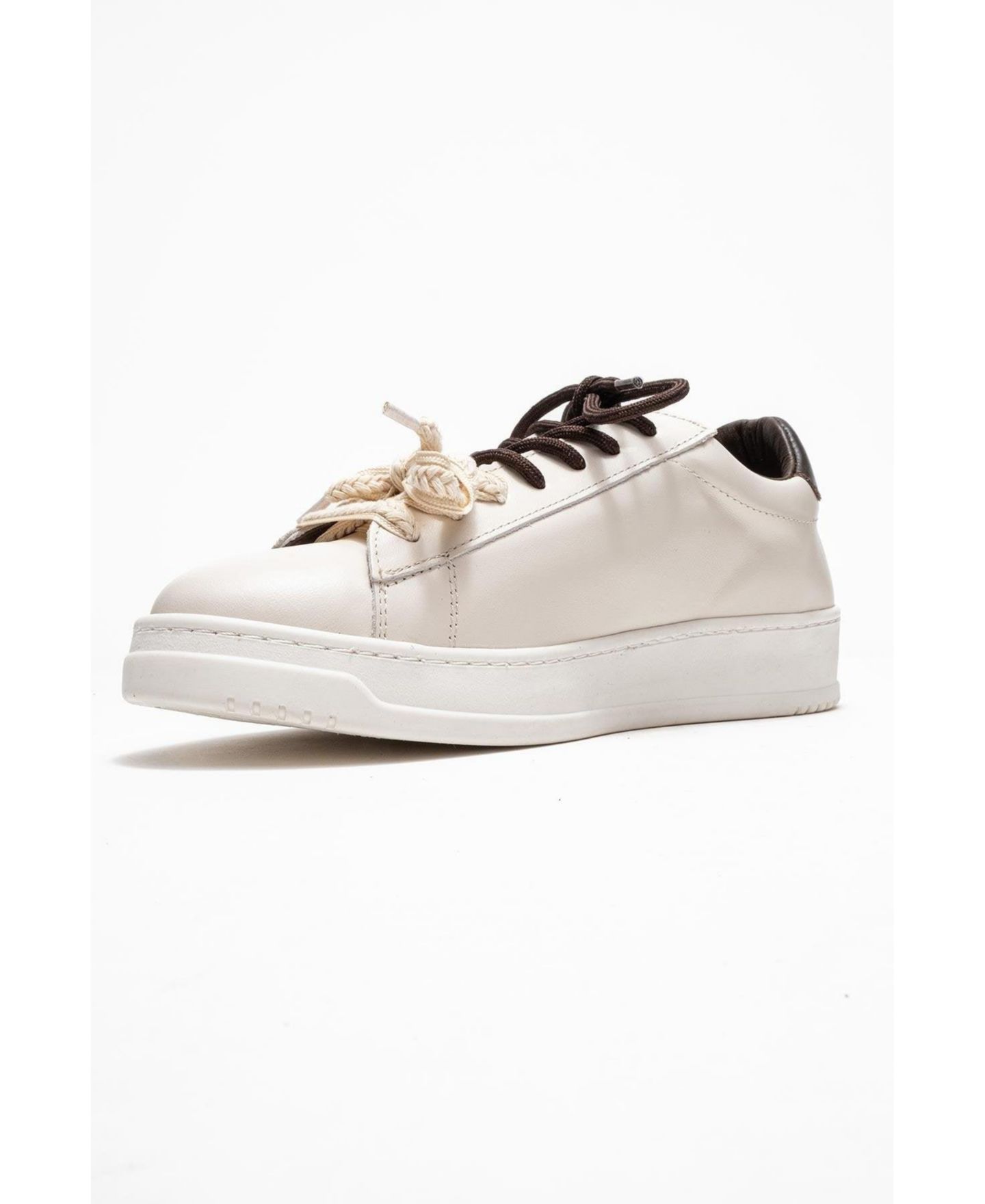 Женские кроссовки Forever & Always Shoes Warron Leather, цвет: Бежевый кожаный — фото 4