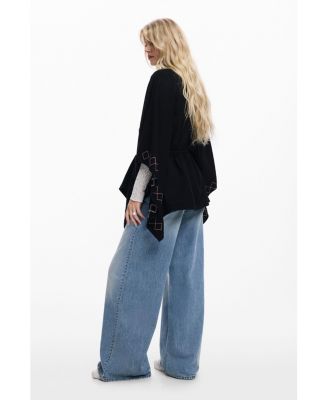 Women's Zig-zag poncho