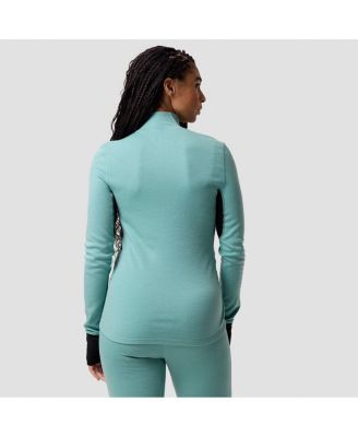 Women's Cedars RWS Merino Mid-Wt Baselayer 1/4-Zip Top Midweight Long Underwear Tops