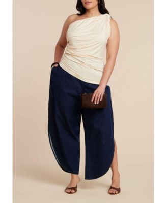 Women's Sheer Twist Drape Top