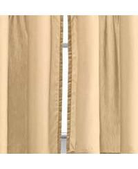 Ellis Stacey Solid Color Window 1.5" Rod Pocket High Quality Fabric Tailored Tier Pair 56"x30" Almond