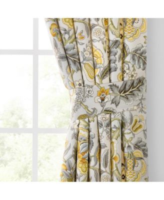 Regency 3" Rod Pocket Curtain Panel Pair with Tiebacks 96" x Grey