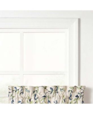Ellis Vintage Stylish Medium Scale Printed Vine Pattern 1.5" Rod Pocket Tier 56"x24" Azure
