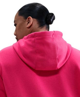 Plus Size Active Sportswear Club Hooded Fleece Sweatshirt