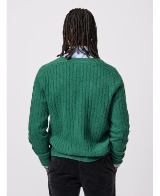 Men's Leonard Wool Cable Sweater Cardigan