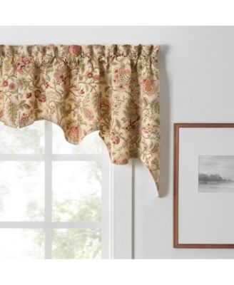 Regency Swag Shaped 3" Rod Pocket Valances for Windows 50" x 30" Antique