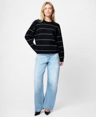 Women's Striped Long-Sleeve Sweater