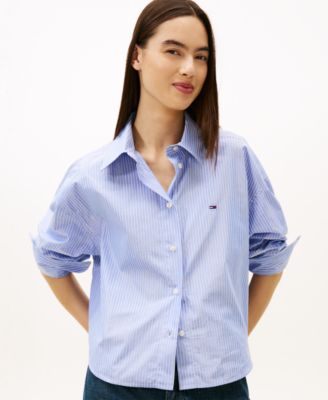 Tommy Jeans - Women's Cropped Oversized Party Collared Shirt