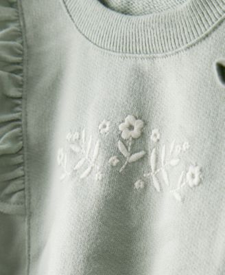 Baby Girls' Floral Sweatshirt, Bodysuit and Pants, 3-Piece Set