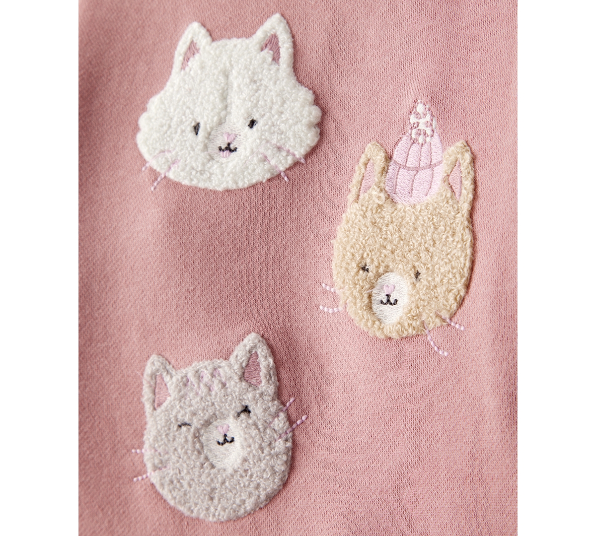 Carter's Baby Girls 2-piece Day Dream Cat Sweatshirt And Pants Set In Pink