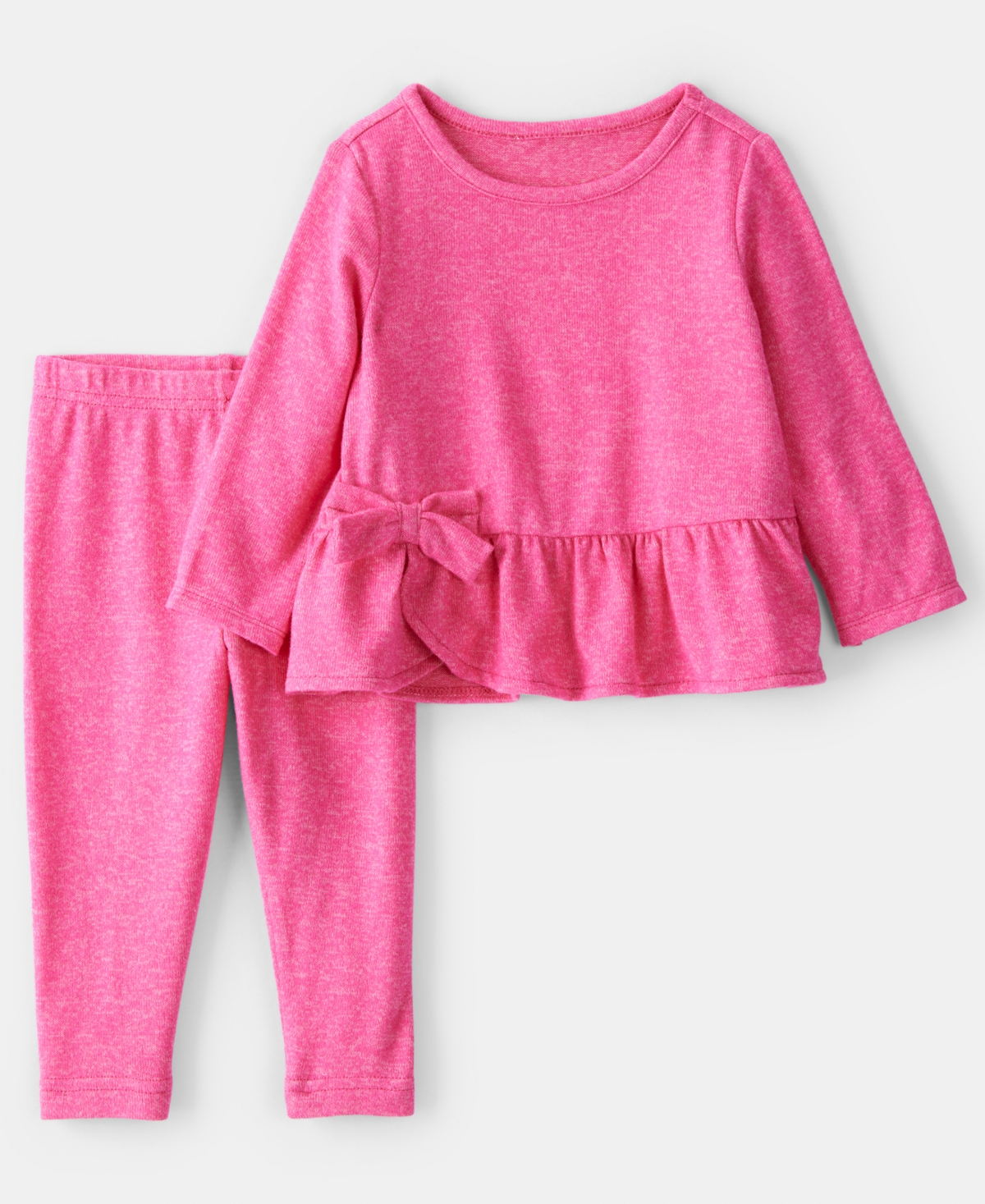Carter's Baby Girls 2-Piece Bow Peplum Top and Flare Leggings Set