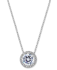 Silver-Tone Crystal Pendant Necklace, Created for Macy's