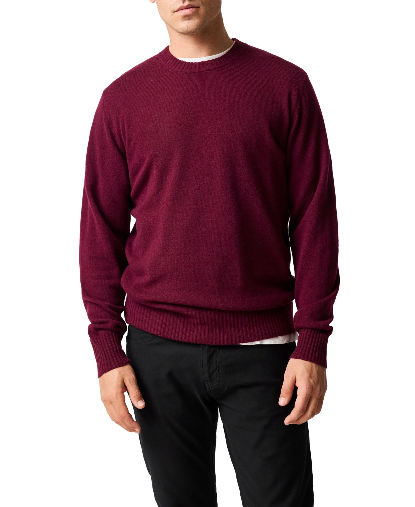 Мужской свитер Rodd & Gunn Stewart Island Wool Knit, цвет: Бордовый — фото 1