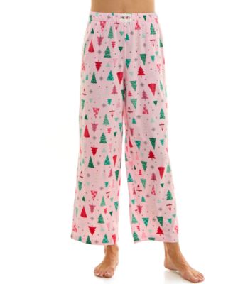 Women's Printed Cozy Luxe Knit Open Leg Pants