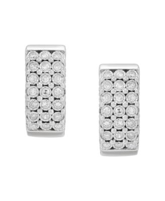 Diamond Hoop Earrings (1/4 ct. t.w.) in Sterling Silver