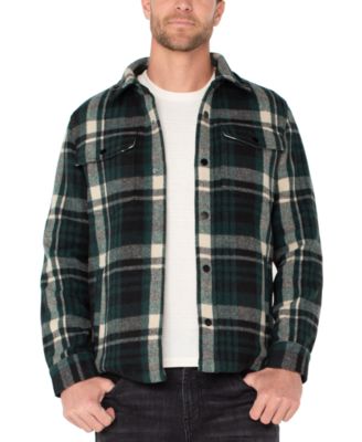 Liverpool Los Angeles - Men's Plaid Long-Sleeve Shirt Jacket