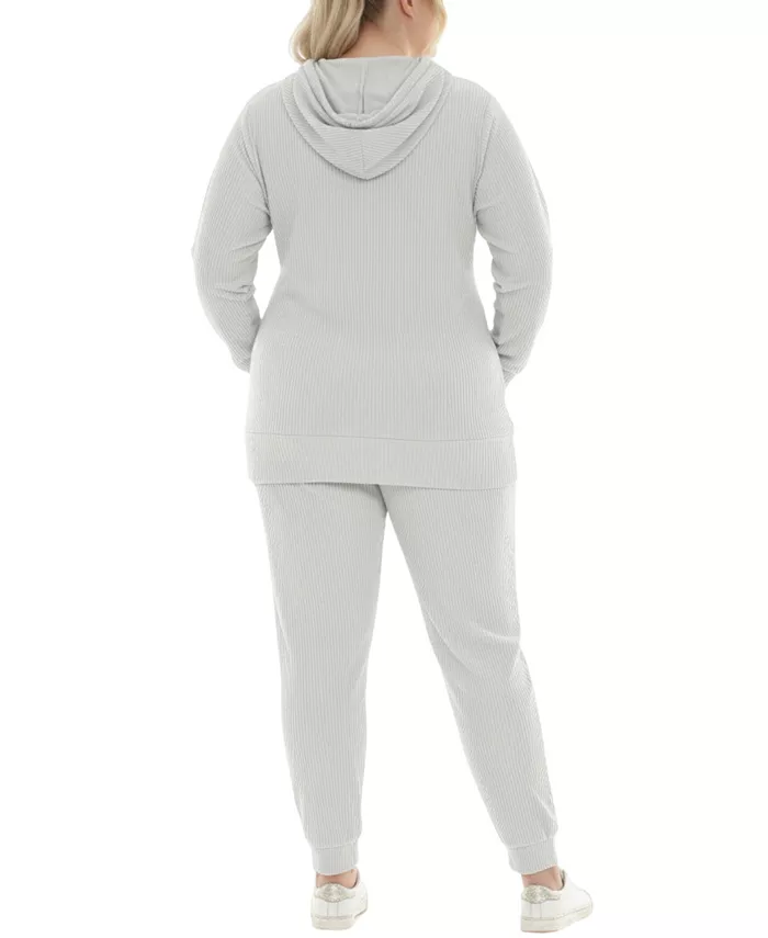 Plus Size Super Soft Two Piece Ribbed Set - thumbnail 4
