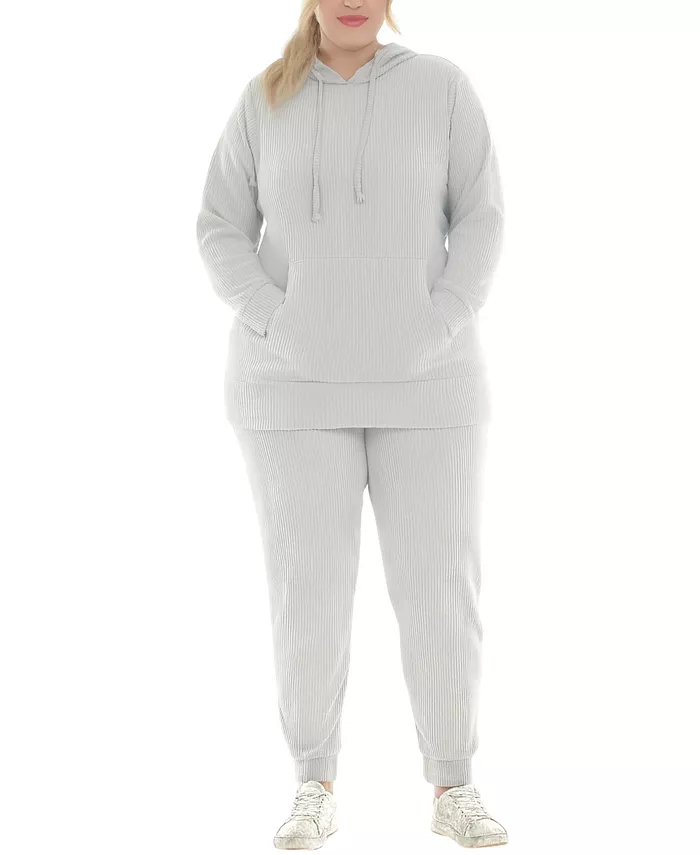 Plus Size Super Soft Two Piece Ribbed Set