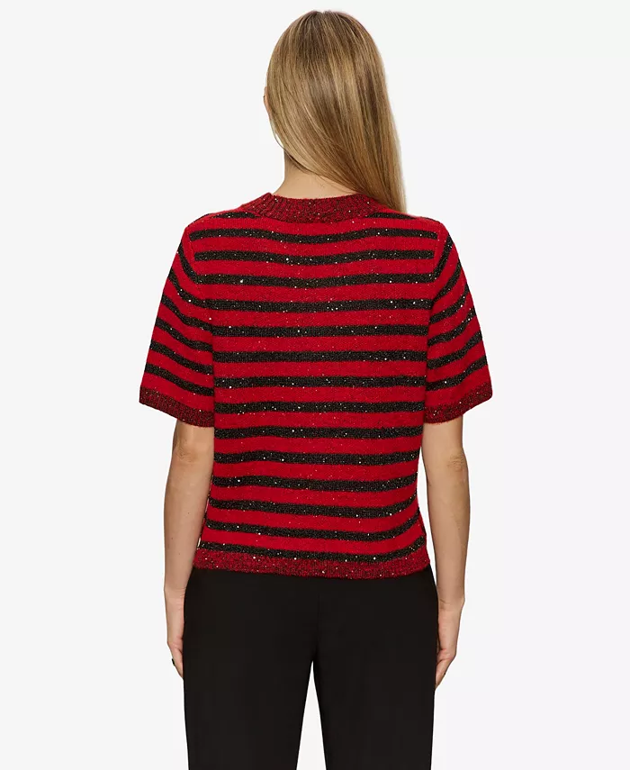Women's Short-Sleeve Shine Sweater T-Shirt - thumbnail 6