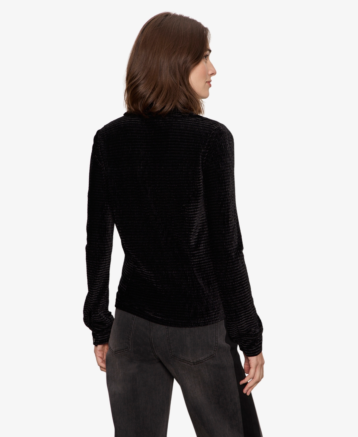 Sanctuary Women's Fitted Button Down Top In Black