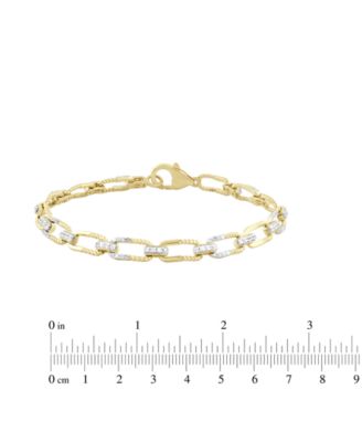Diamond Bracelet (3/4 ct. t.w.) in 14k Yellow Gold with White Rhodium