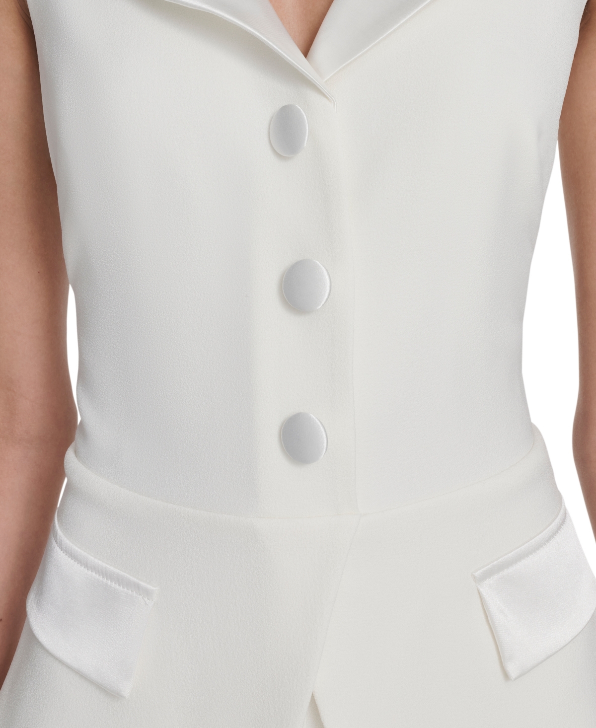 Eliza J Women's V-Neck Peplum Jumpsuit