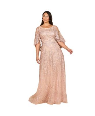 Women's Cape Sleeve Mother's Gown